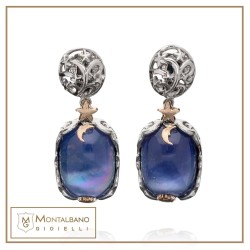 Orecchini Polvere di Stelle cuscino blu| Gioielli De Nobili